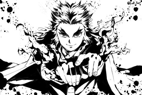 Anime Demon Slayer: Kimetsu no Yaiba Kyojuro Rengoku, kny manga papel ...