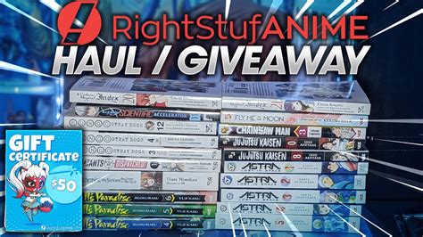 Right Stuf Anime $50 Giveaway! - February Manga Haul - YouTube