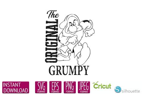 Grumpy Svg Dwarf Svg Snow White Svg Snow White and the - Etsy | Funny svg, Grumpy, Svg