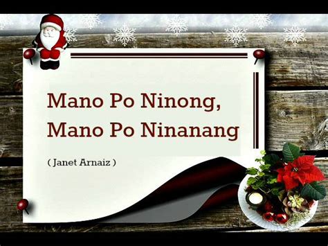 Mano po ninong, Mano po ninang Chords - Chordify