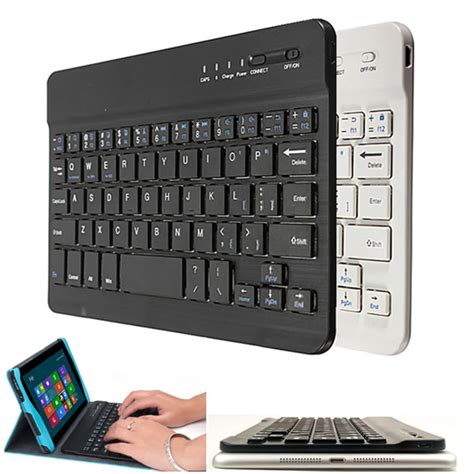 LEORY Ultra Slim Keyboard Multimedia Aluminum Wireless bluetooth Keyboard For IOS Android PC For ...