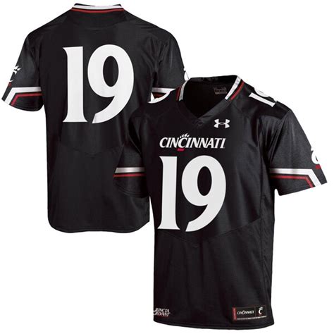 Cincinnati Bearcats Under Armour No. 19 Replica Football Jersey - Black ...