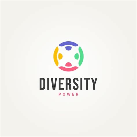 Premium Vector | Minimalist diversity and inclusion logo template ...