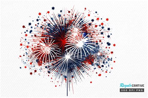 Fireworks Independence Day Clipaart Png Graphic by Regulrcrative · Creative Fabrica