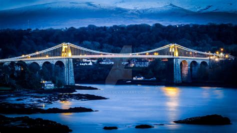 Menai Bridge at night by HJGB246 on DeviantArt