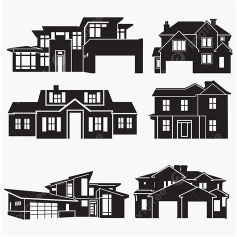 House Silhouette Vector Design Images, House Silhouettes, House, Apartment, Architecture PNG ...