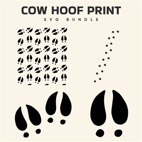 Cow Hoof Print Svg