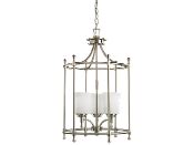 Traditional style with the added glass makes this foyer lantern a great choice for many homes ...
