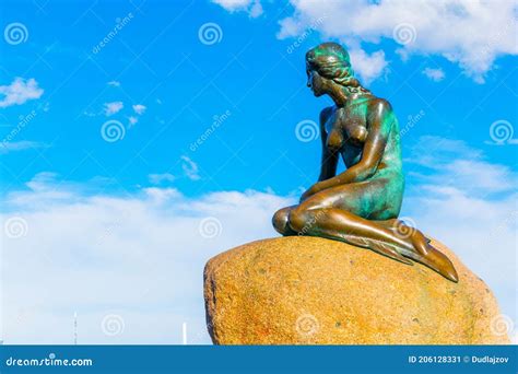 Little Mermaid Statue in Copenhagen, Denmark Editorial Photo - Image of ...