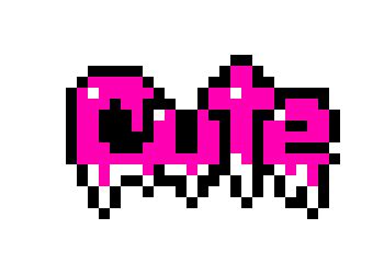 "Cute" word | Pixel Art Maker