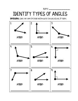 Identify and Draw Angles, Lines, Line Segments, Rays, Point Worksheets ...