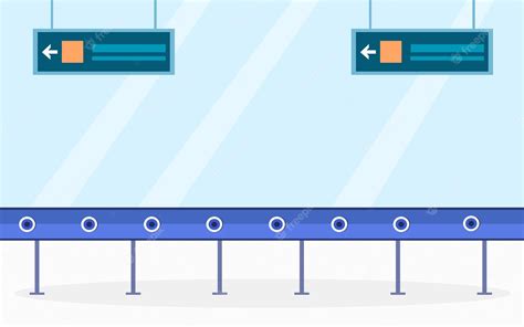 Premium Vector | Empty airport conveyor belt. flat vector illustration.