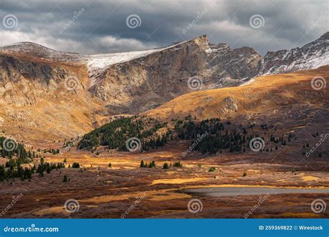 Landscape of Rock Formations with Trees in the Foreground on a Cloudy Day Stock Photo - Image of ...