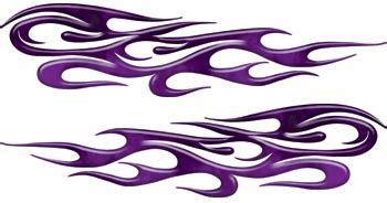 Hot Rod Flames Outlines | Real Fire Purple Tribal Flame Decals ...