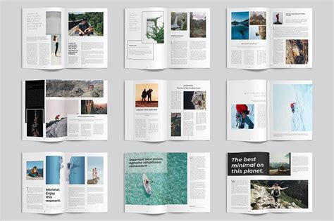 InDesign Minimal Magazine Layout Simple typography clean | Etsy | Magazine layout design ...