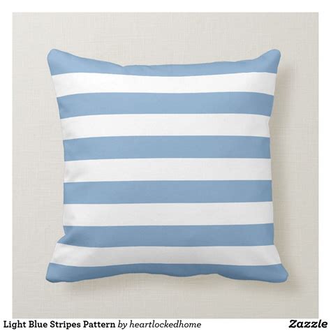 Light Blue Stripes Pattern Throw Pillow | Zazzle | White throw pillows ...