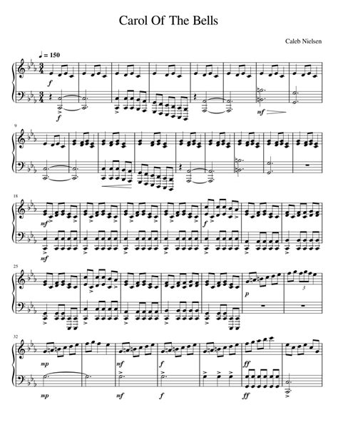 Carol Of The Bells Sheet music for Piano (Solo) | Musescore.com