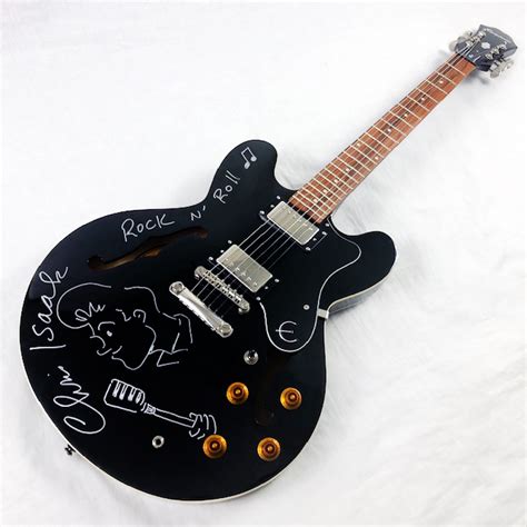 Charitybuzz: Chris Isaak Signed & Doodled Guitar - Lot 1899631