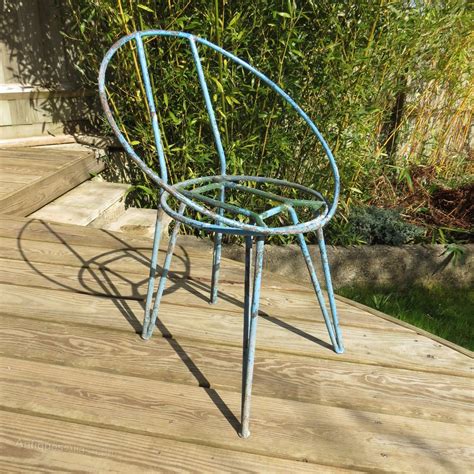 Antiques Atlas - Set Of 4 Metal Garden Chairs From The 1950s