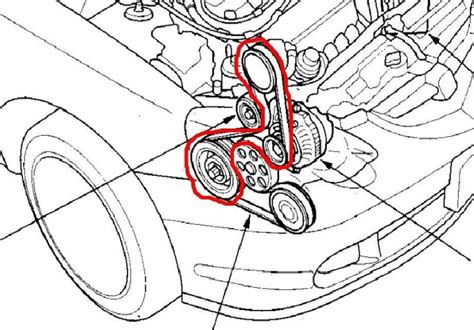 03 Honda 2.4 Serpentine Belt Diagram