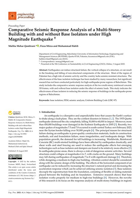 (PDF) Comparative Seismic Response Analysis of a Multi-Storey Building ...