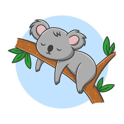 dibujos animados de dibujo de animales koala. ilustración de vector de mascota de mamífero ...