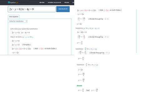 Simultaneous Equations Calculator With Steps