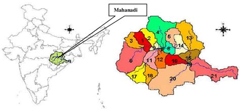 Mahanadi River Basin showing sub-basins. | Download Scientific Diagram