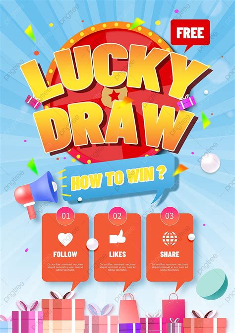 Gift Box Lucky Draw Promotion Poster Template Download on Pngtree