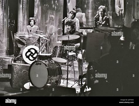 TRAFFIC UK rock group in November 1967 with Stevie Winwood (keyboardChris Wood (fute) Jim ...