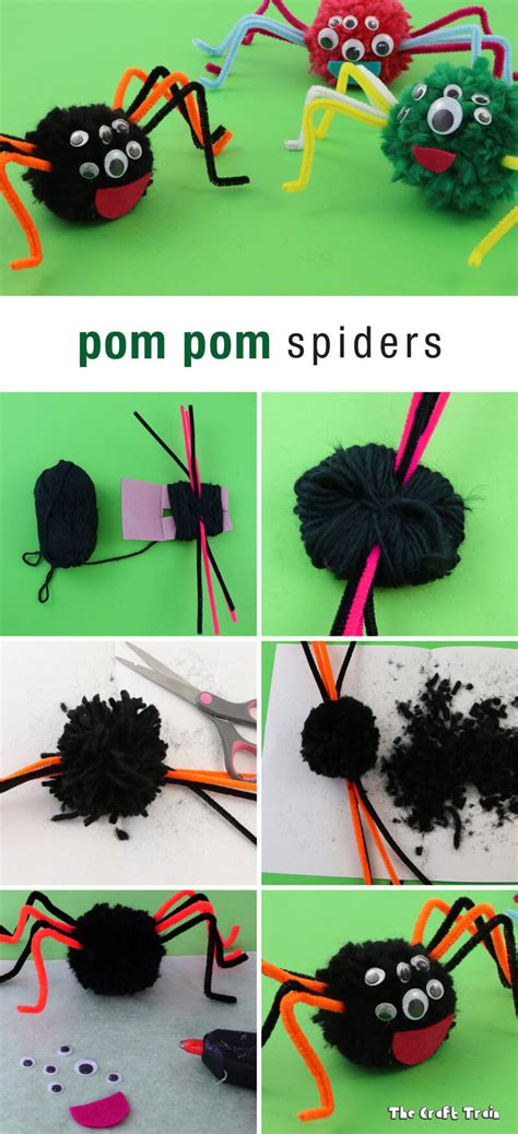 Pom Pom Spiders - The Craft Train