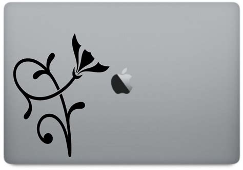 Flower Laptop Decal, Flower Decal, Floral Design Decal, Vinyl Decals, Floral Flower Sticker for ...