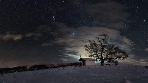 Winter Night Sky Wallpaper (64+ images)
