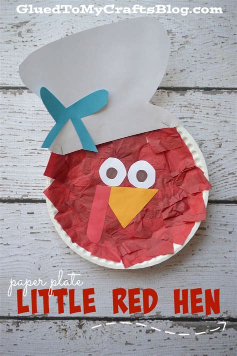 Paper Plate Little Red Hen {Kid Craft} Paper Plate Crafts, Book Crafts, Paper Plates, Farm ...