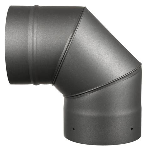 Elbow for 6" Diameter Single Wall Black Stove Pipe