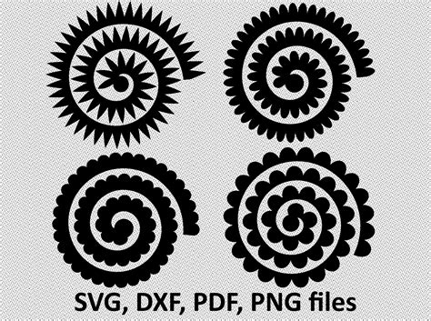 Svg Rolled Paper Flower Template