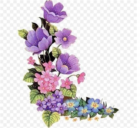 Purple Flower Border Clip Art