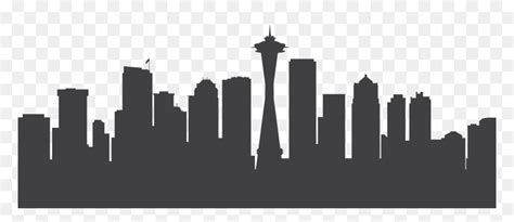 Seattle Skyline Silhouette Png, Transparent Png - vhv