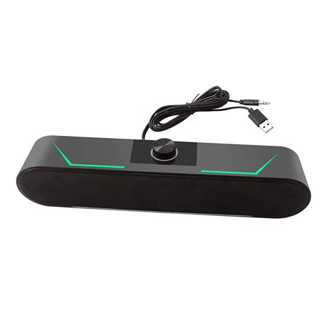 Wired Sound Bar Stereo Computer Speaker Subwoofer PC Laptop USB Stereo Soundbar | eBay