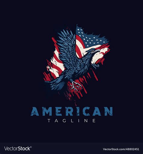 American logo design template idea Royalty Free Vector Image