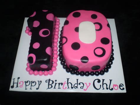 Spoted Number Ten Cake - Birthday Cakes