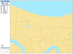 Metairie Louisiana Zip Code Wall Map (Basic Style) by MarketMAPS