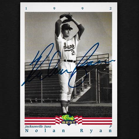 Nolan Ryan Autograph Signed 1992 Classic Best Minor League | Etsy