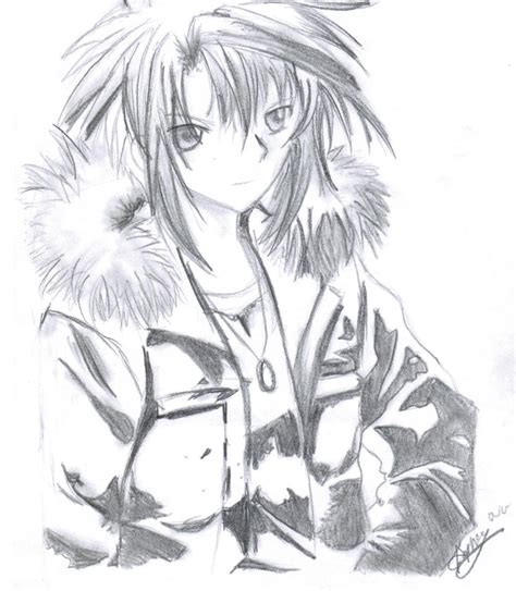 Anime Boy in fur jacket by mangafox23 on DeviantArt
