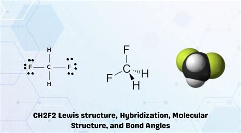 CH2F2 Lewis structure, Hybridization, Molecular Structure, and Bond Angles - Geometry of Molecules