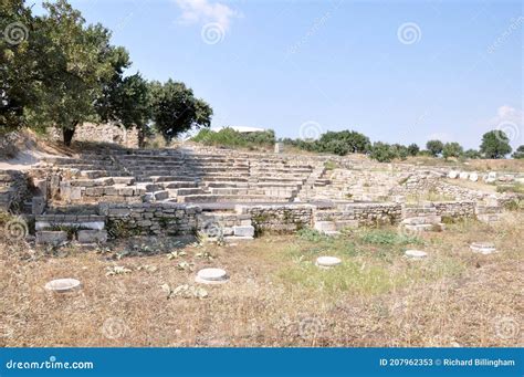 Odeon of Troy IX, Troy, Hisarlik, Canakkale Province, Turkey Stock ...