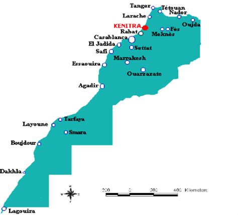 Situation Géographique de la ville de Kenitra par rapport au Maroc. | Download Scientific Diagram