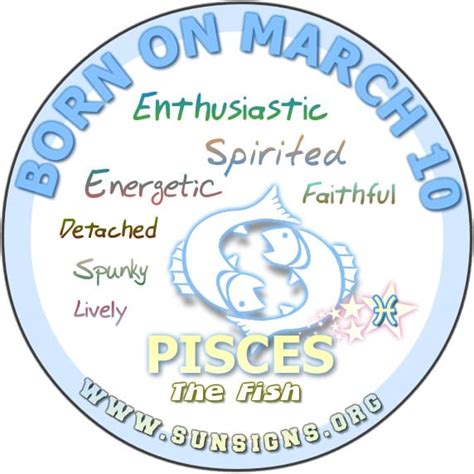 Pisces March 10 - Birthday Horoscope Meanings & Personality Traits | SunSigns.Org