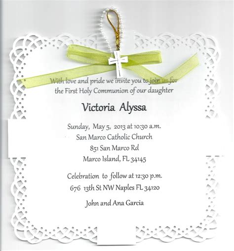 Elegant First Communion Invitations