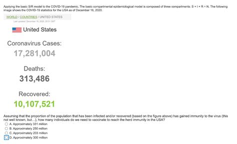 Solved Applying the basic SIR model to the COVID-19 | Chegg.com